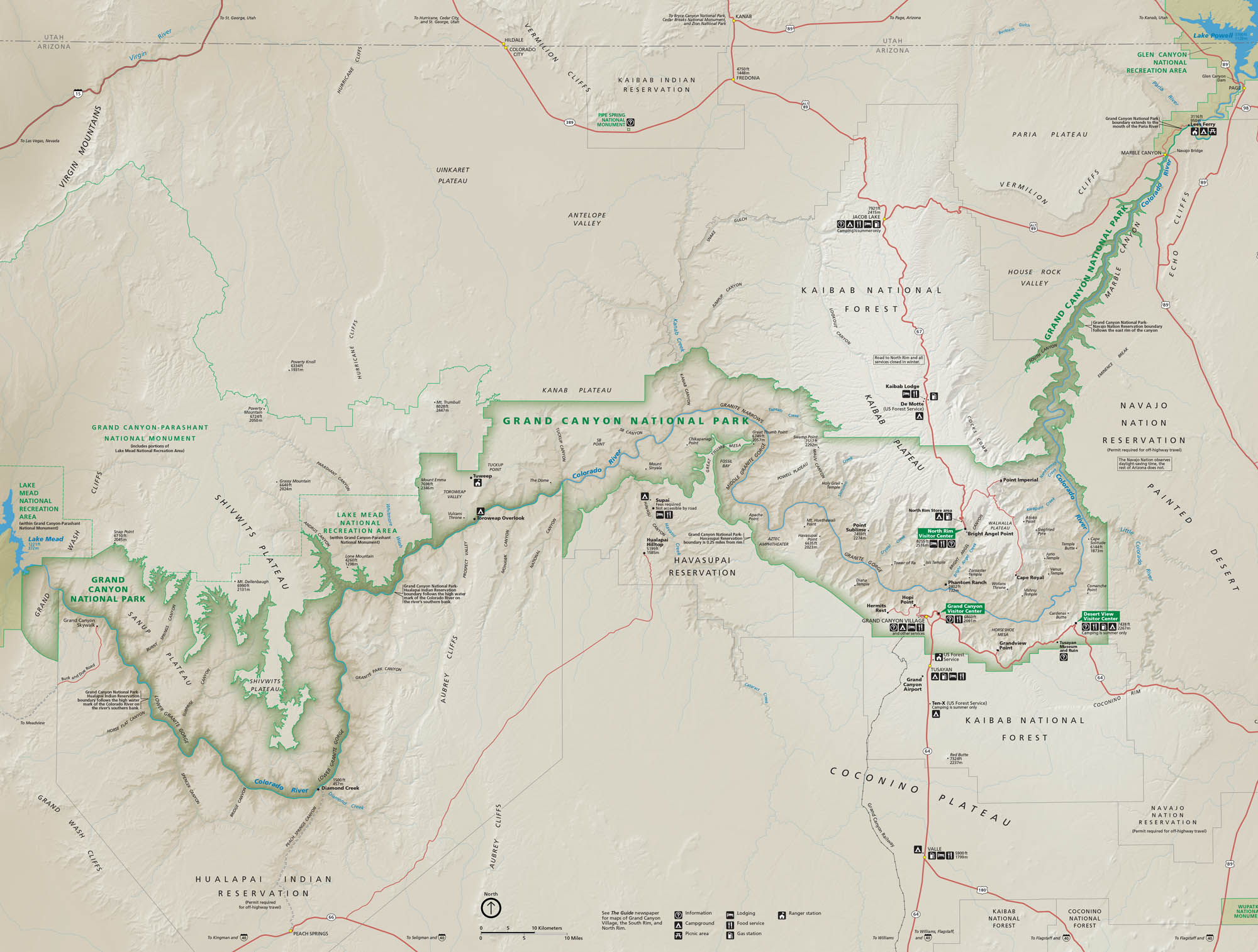 Grand Canyon National Park Map