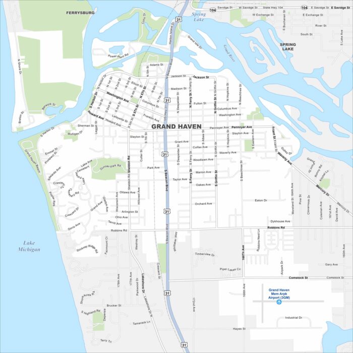 Grand Haven Map Michigan