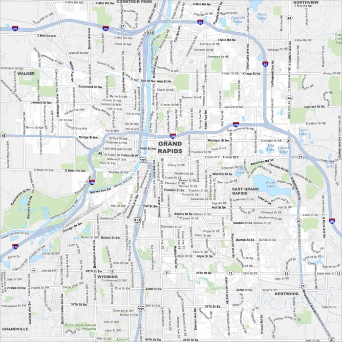 Grand Rapids Map Michigan
