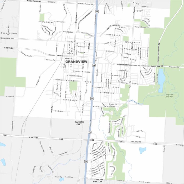 Grandview Map Missouri