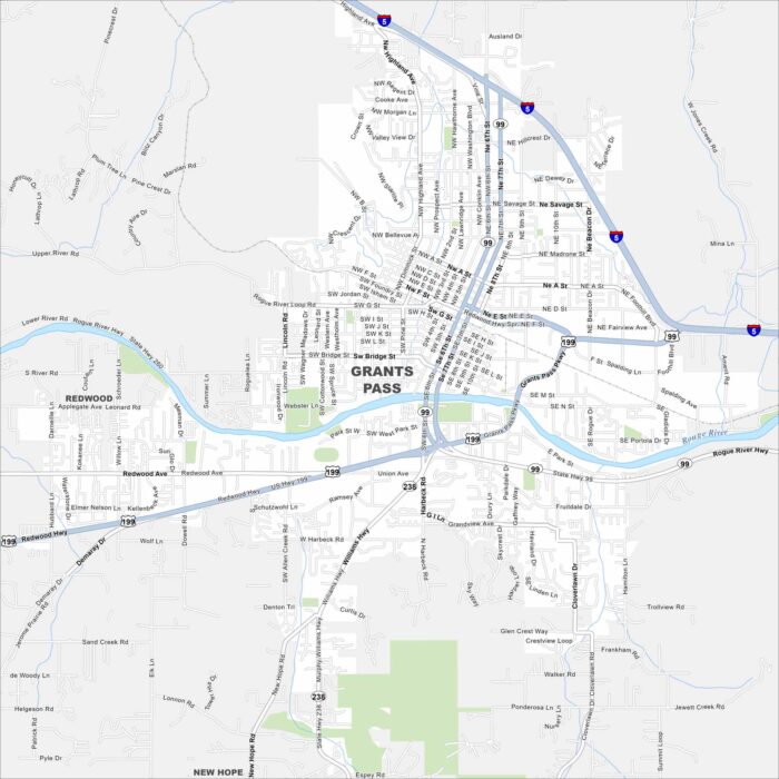 Grants Pass Map Oregon