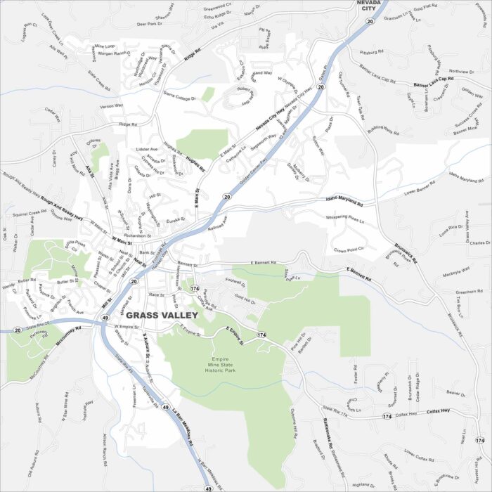 Grass Valley Map California