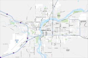 Great Falls Map Montana