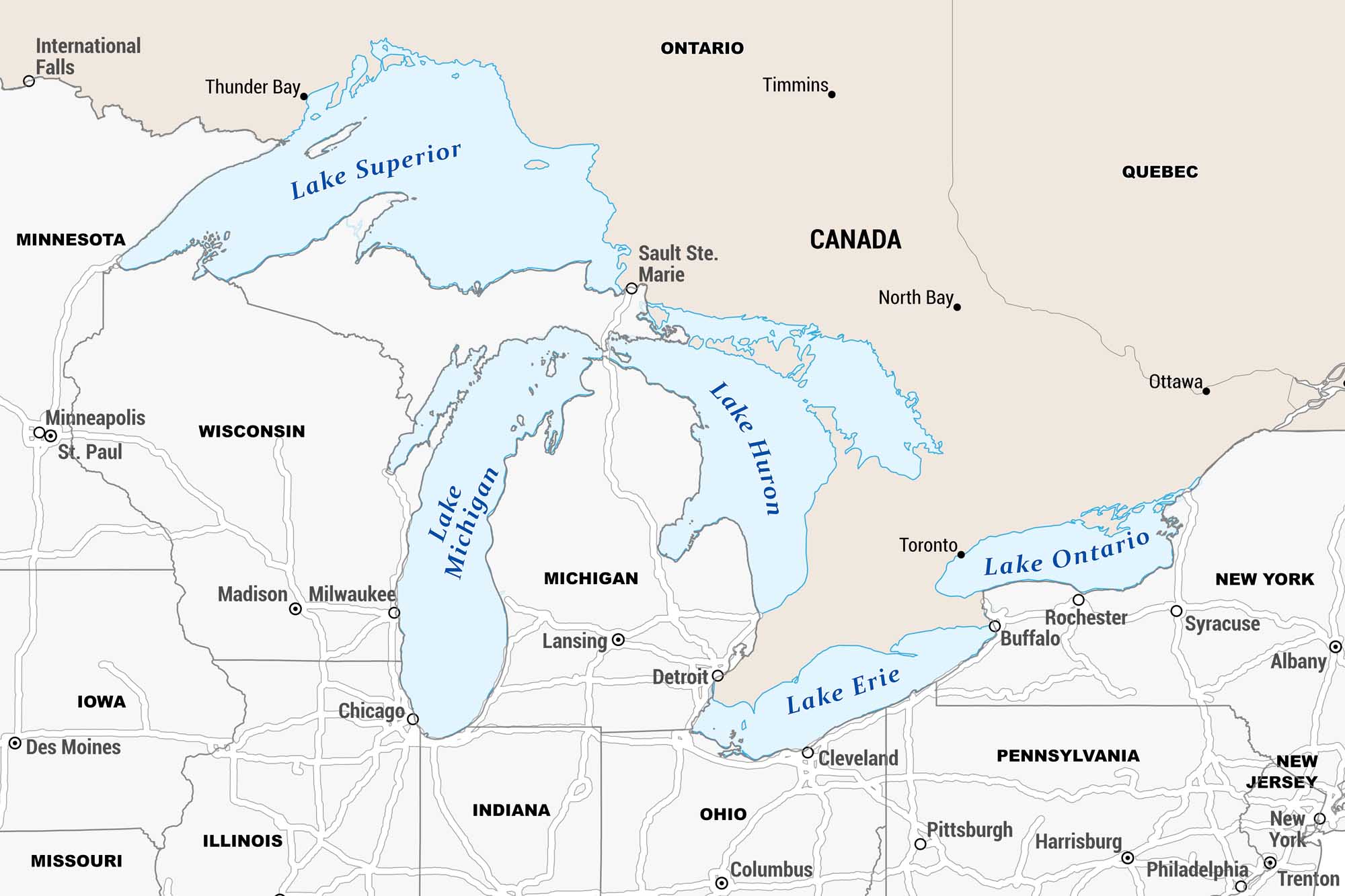 Great Lakes Map