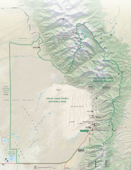 Great Sand Dunes National Park and Preserve Map
