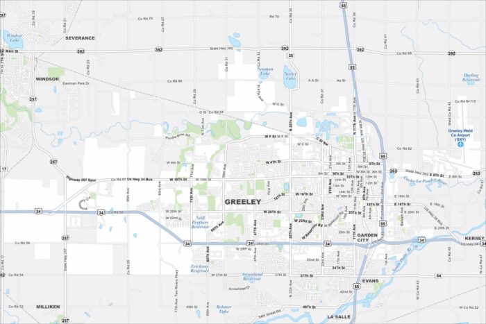 Greeley Map Colorado