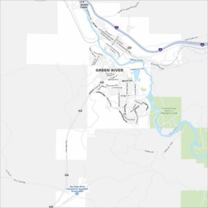 Green River Map Wyoming