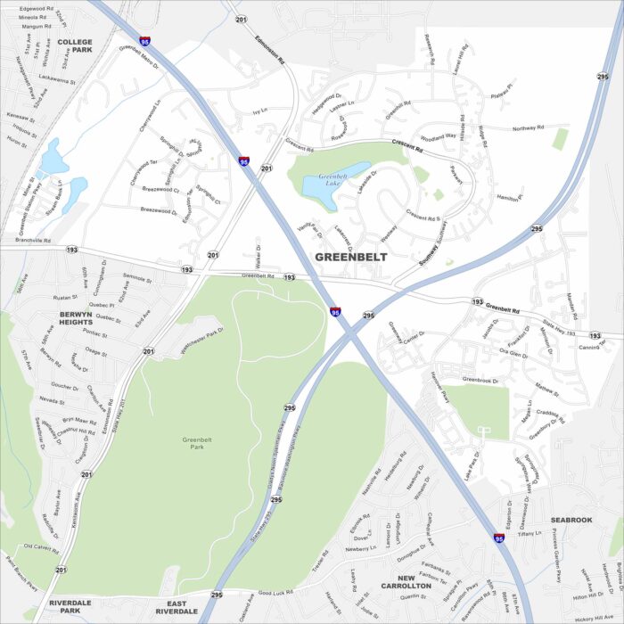 Greenbelt Map Maryland