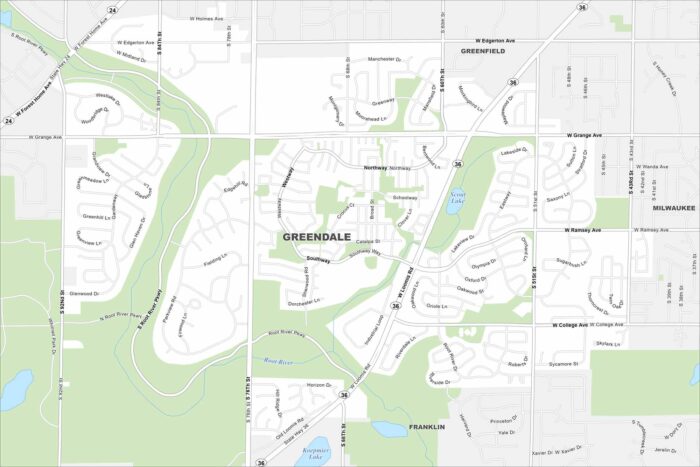 Greendale Map Wisconsin