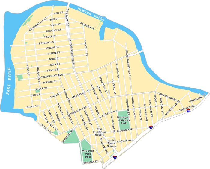Greenpoint Map New York