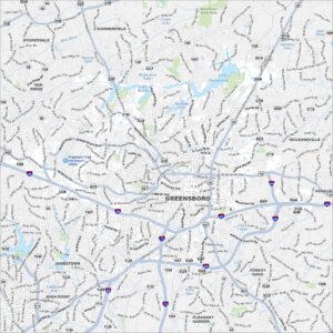 Greensboro Map North Carolina