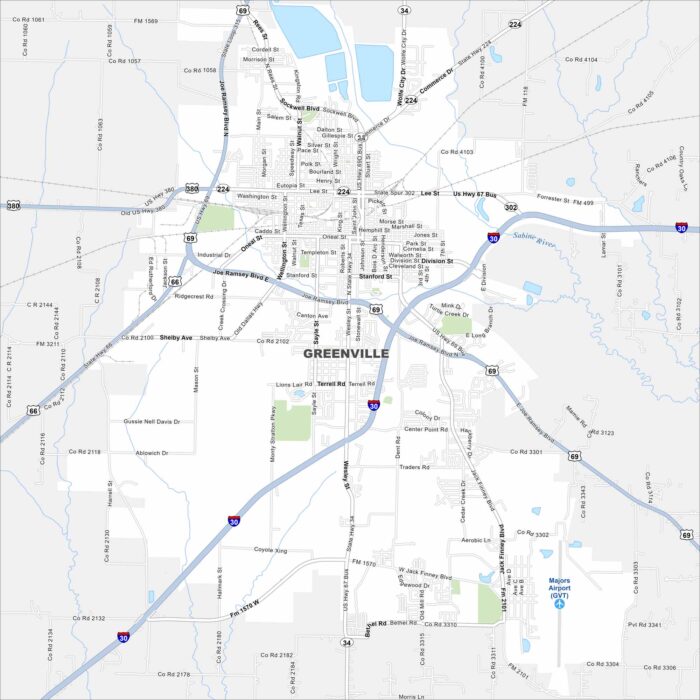 Greenville Map Texas
