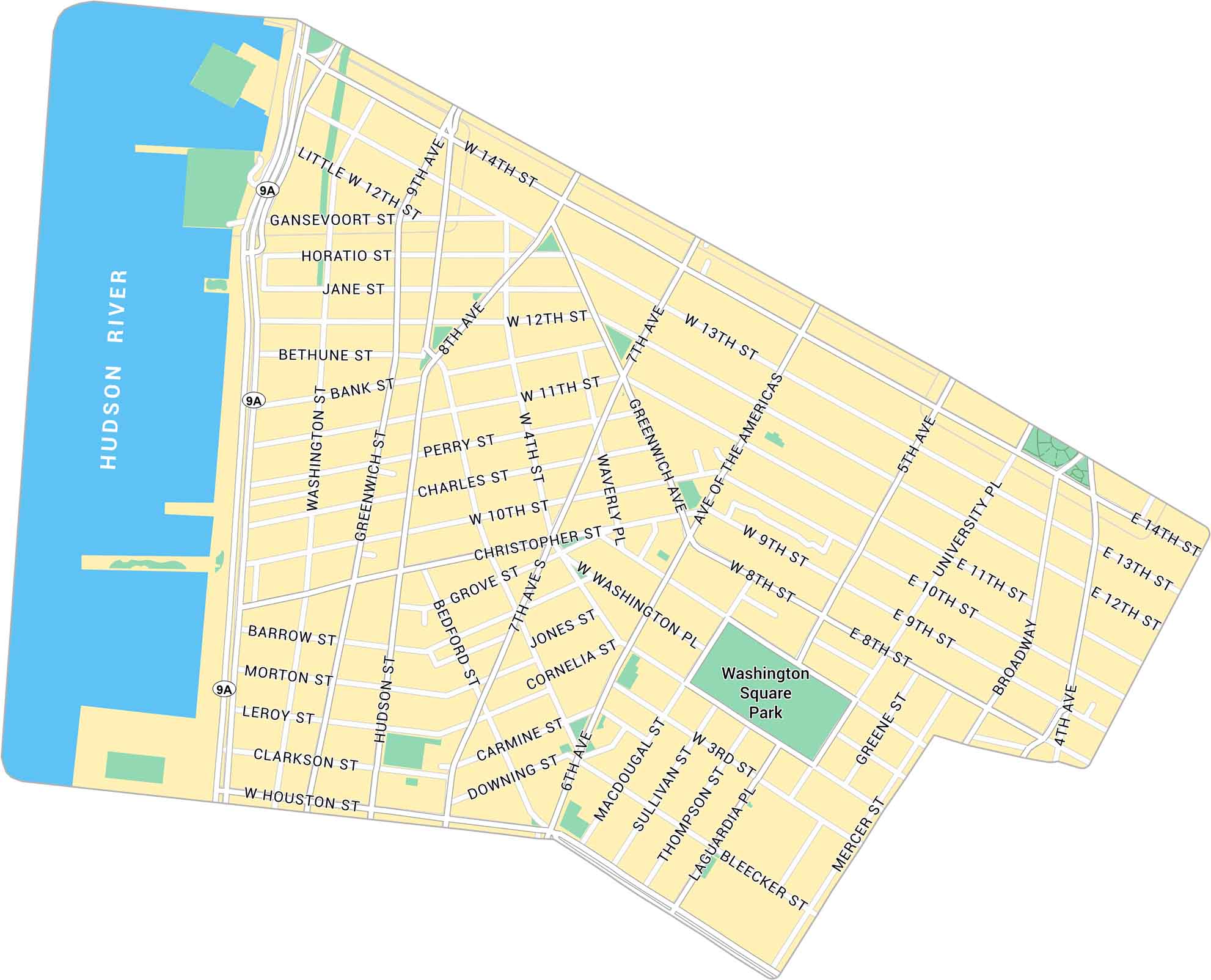 Greenwich Village Map New York