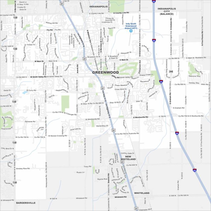 Greenwood Map Indiana