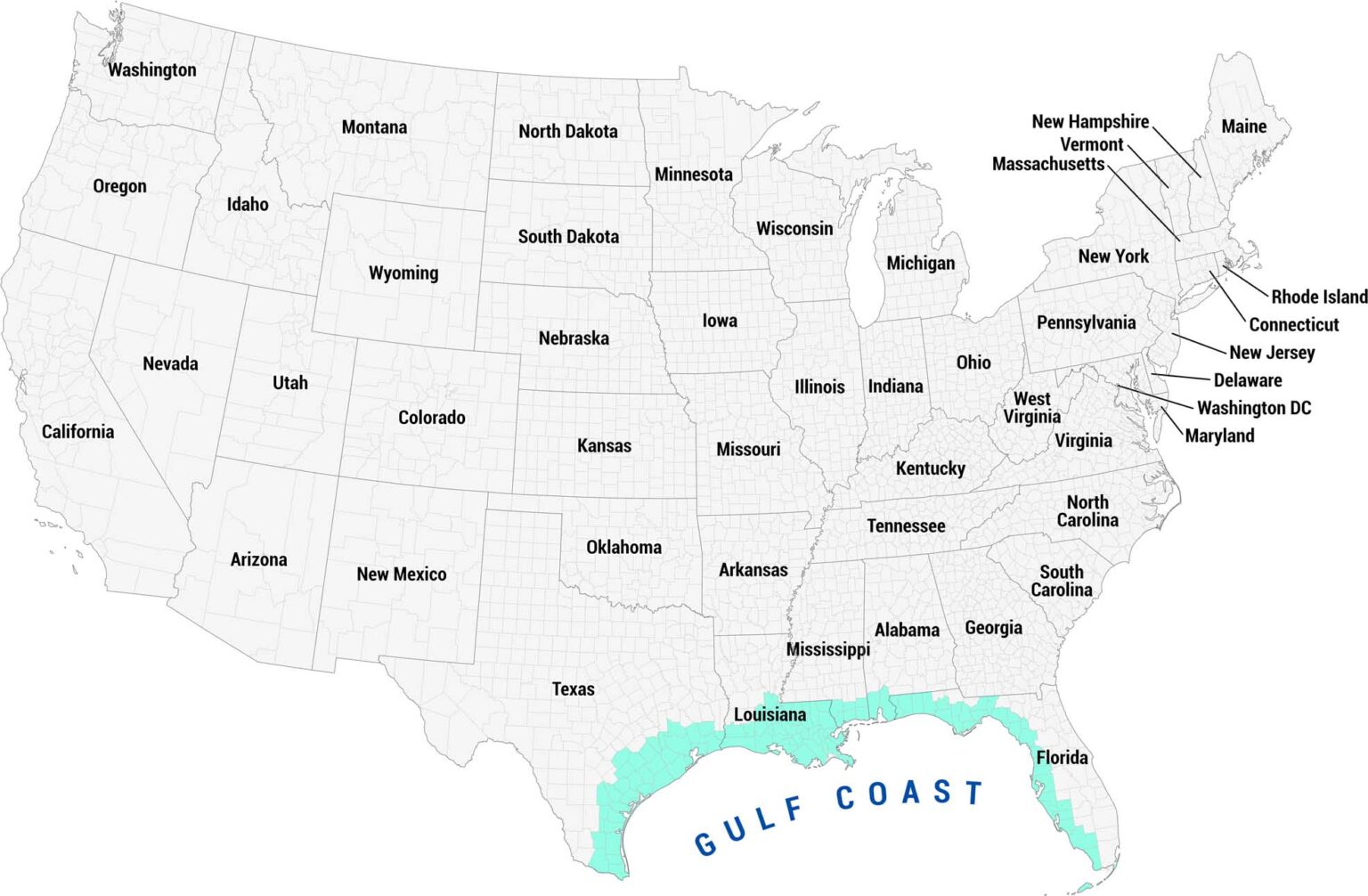 Pacific Coast Map US Maps Gulf Coast Map 1536x1006 