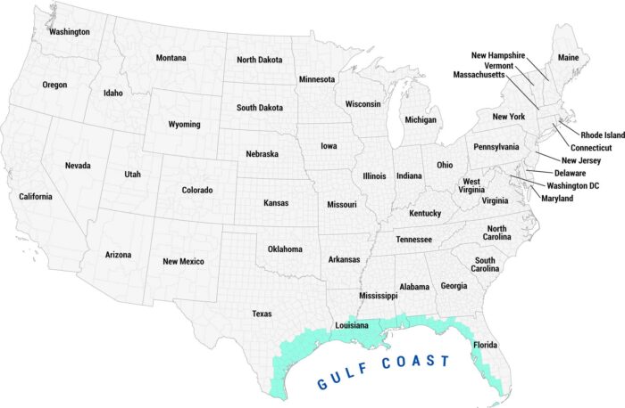Gulf Coast Map