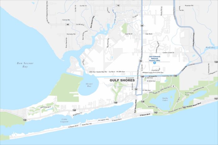 Gulf Shores Map Alabama