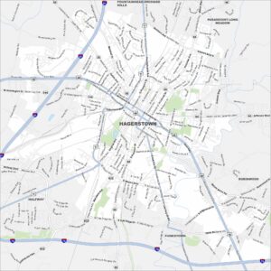 Hagerstown Map Maryland