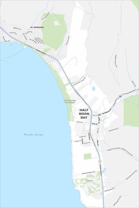 Half Moon Bay Map California