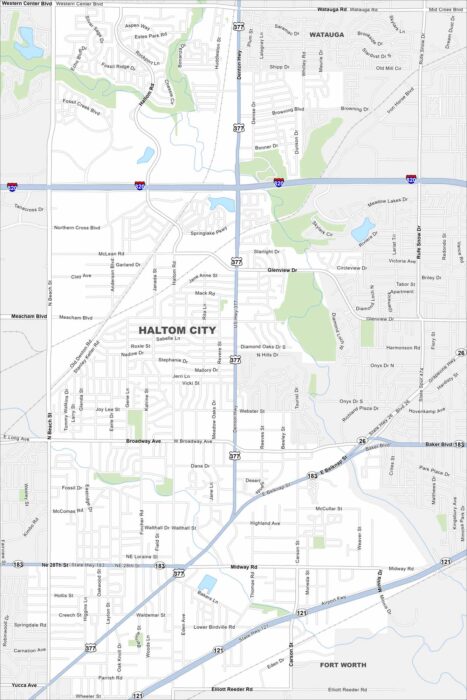 Haltom City Map Texas