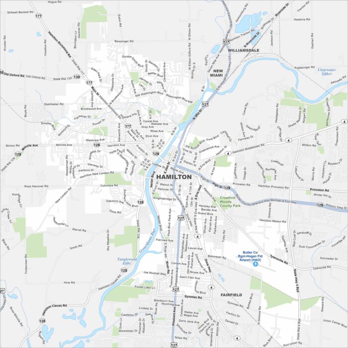 Hamilton Map Ohio