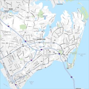 Hampton Map Virginia