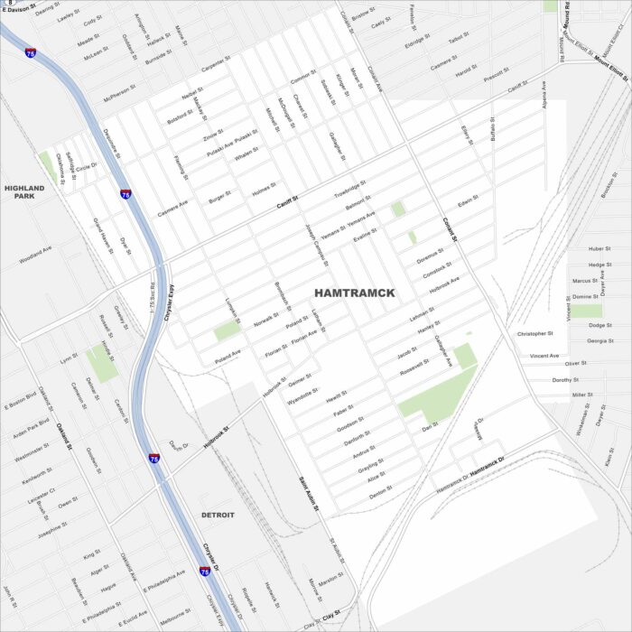 Hamtramck Map Michigan