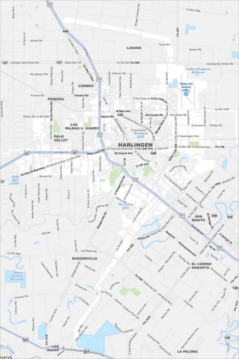 Harlingen Map Texas