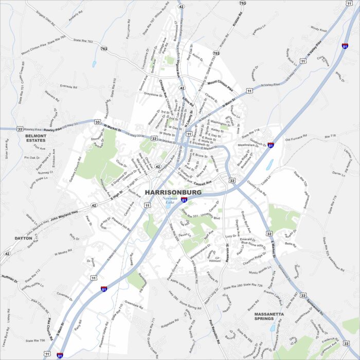 Harrisonburg Map Virginia