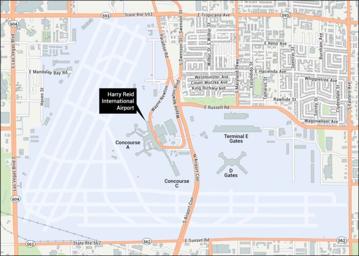 Harry Reid Airport Map