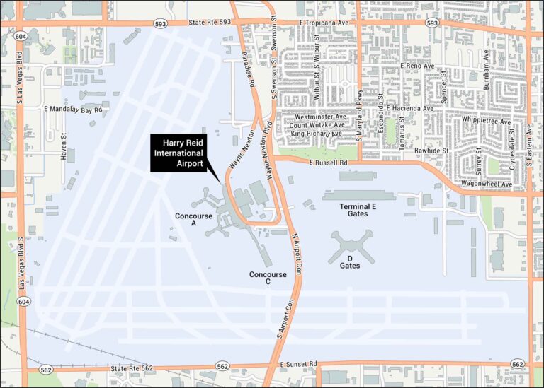 Harry Reid Airport Map