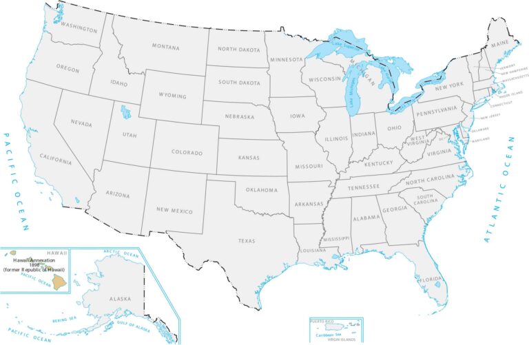Hawaii Annexation 1898 Map