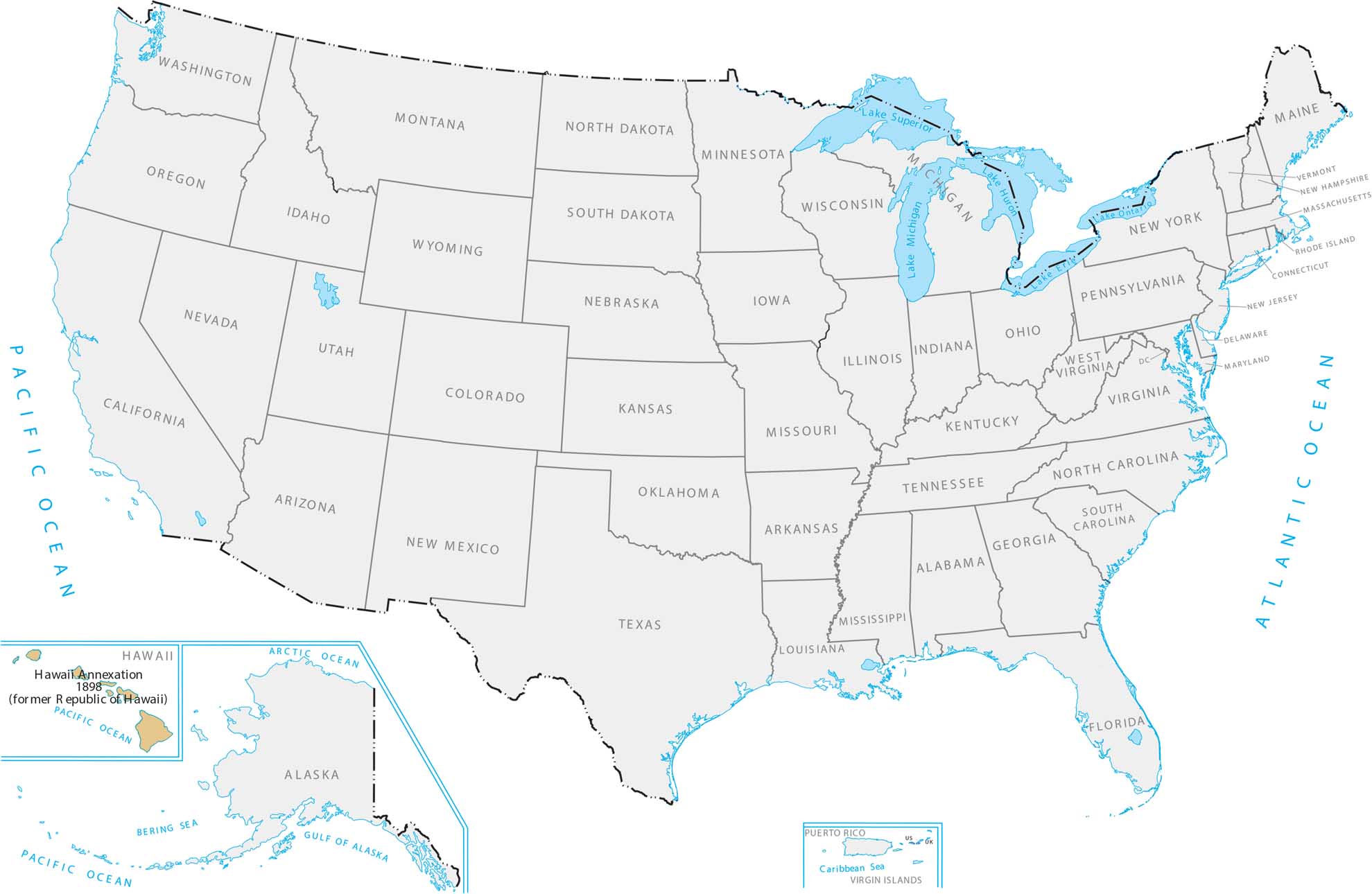 Hawaii Annexation 1898 Map