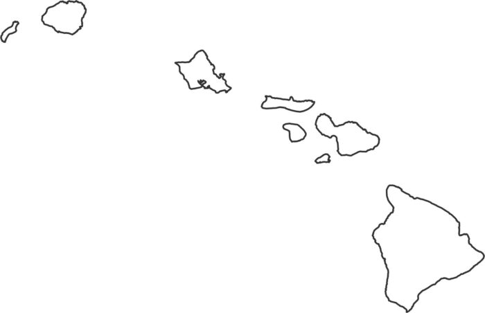 Hawaii Blank Map