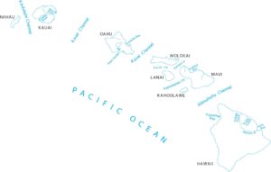 Hawaii Lakes and Rivers Map