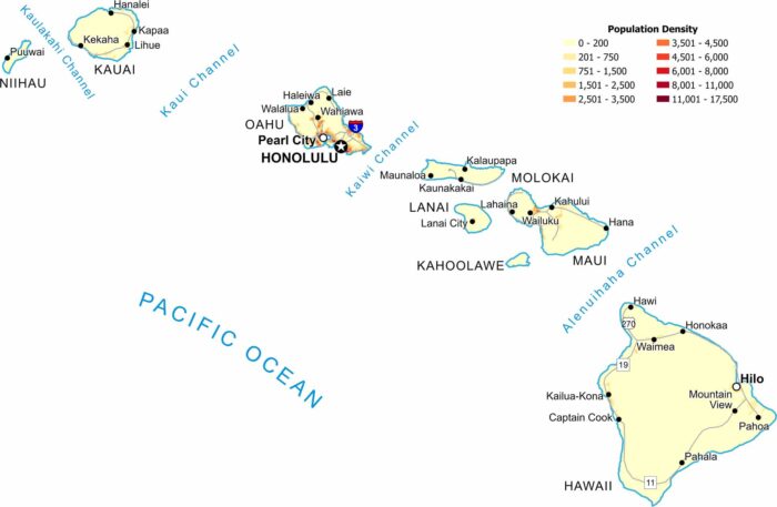 Hawaii Population Density Map