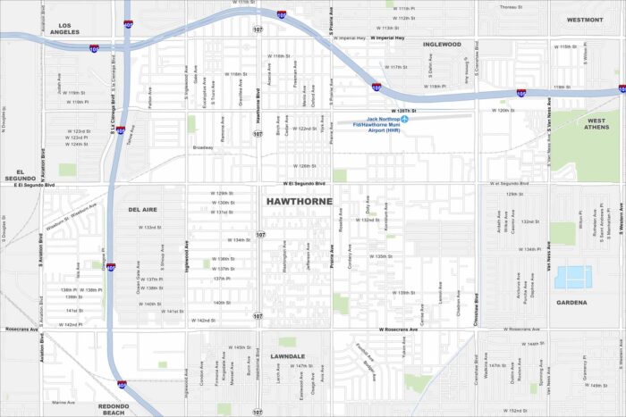 Hawthorne Map California