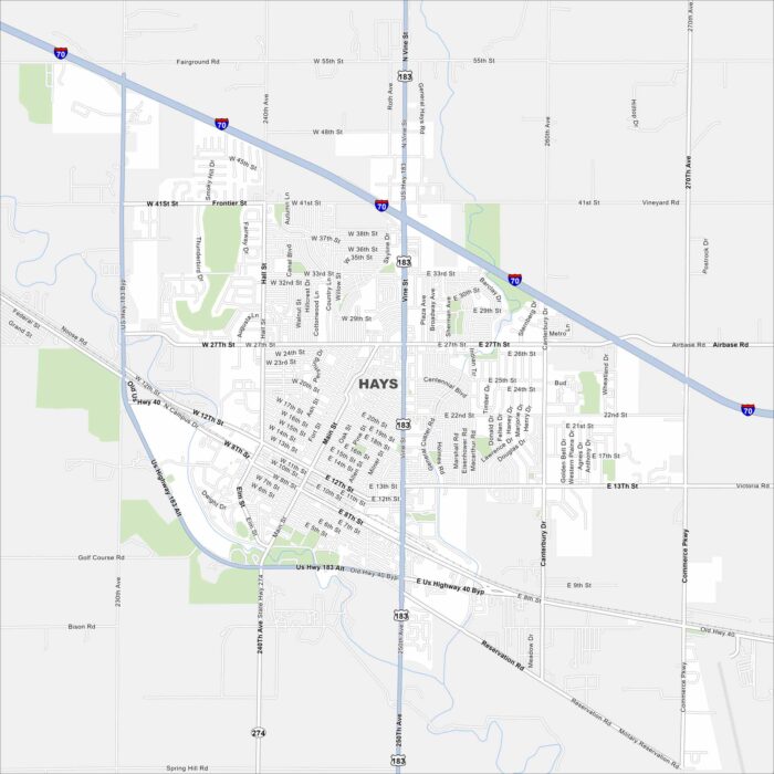 Hays Map Kansas