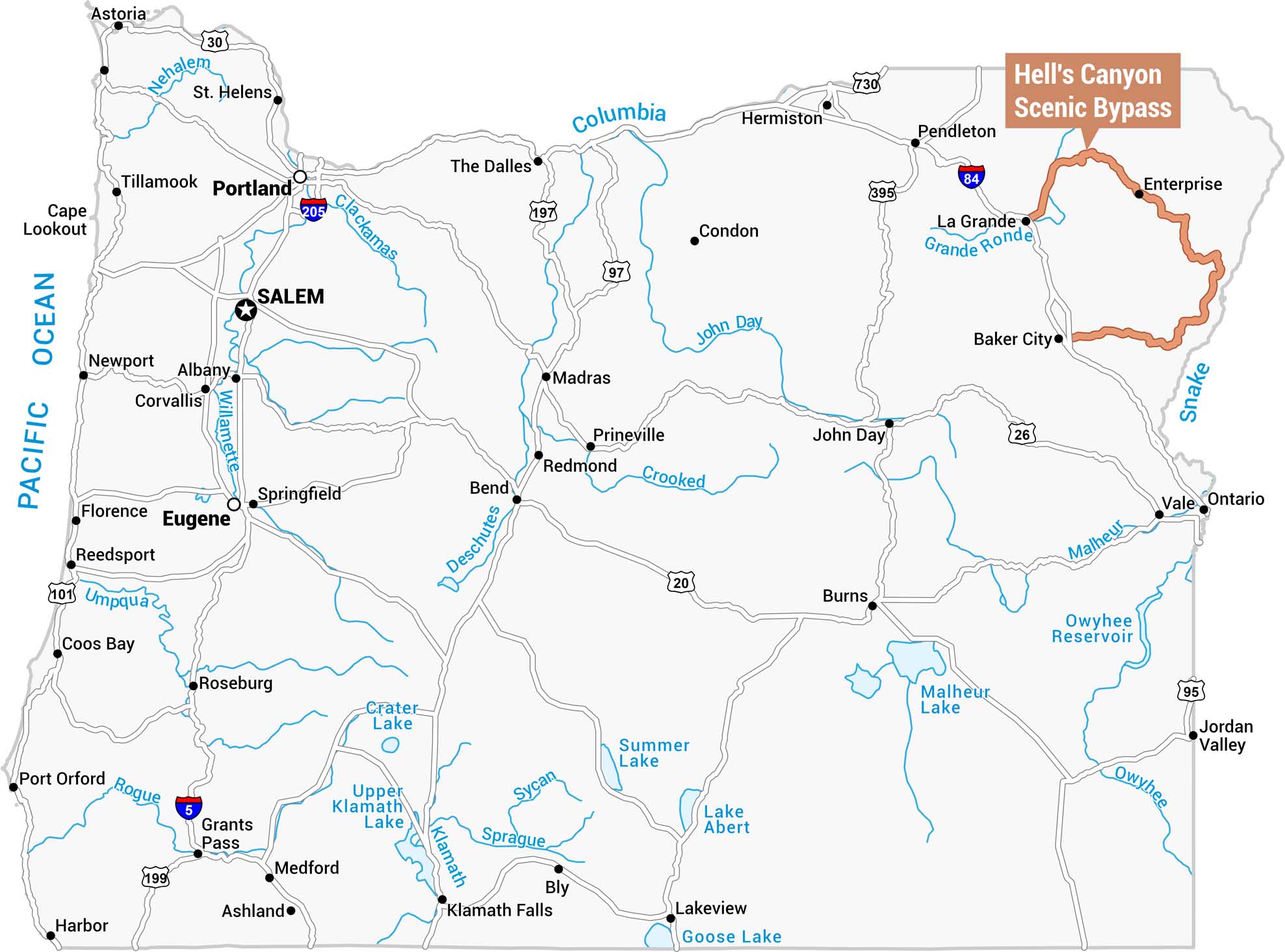Hells Canyon Map