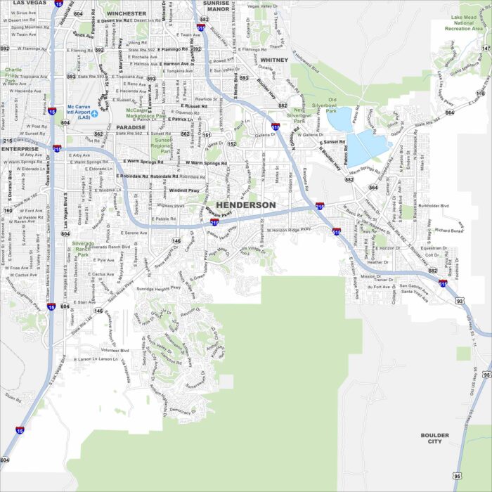 Henderson Map Nevada