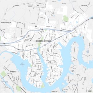 Hendersonville Map Tennessee
