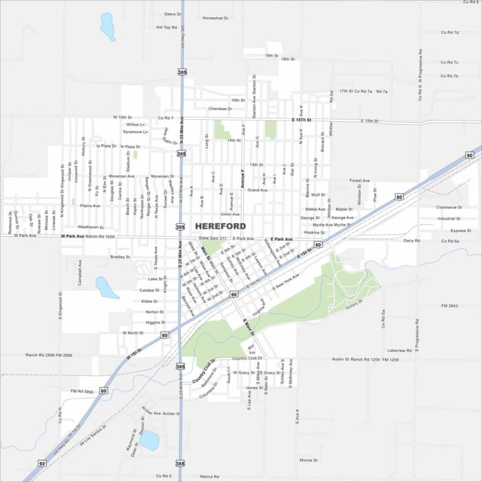 Hereford Map Texas