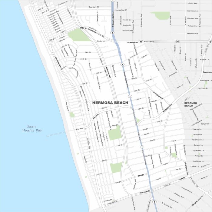 Hermosa Beach Map California