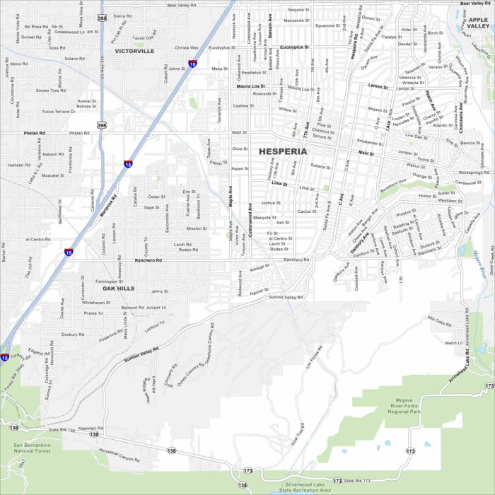 Hesperia Map California