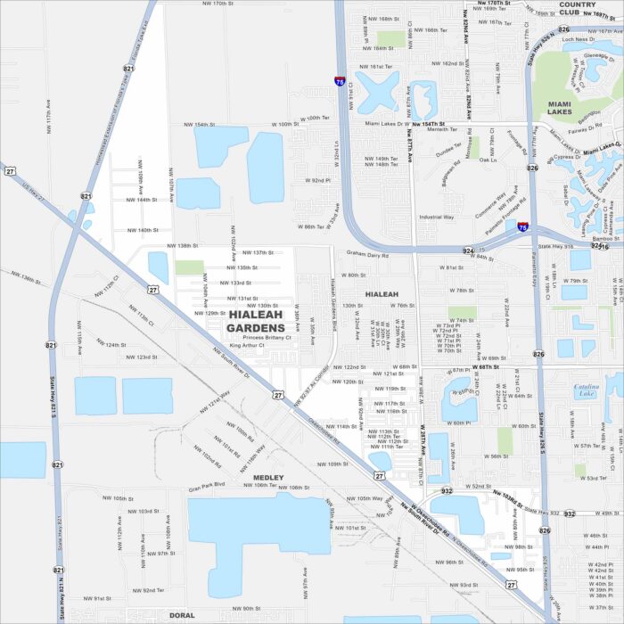 Hialeah Gardens Map Florida
