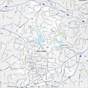 High Point Map North Carolina