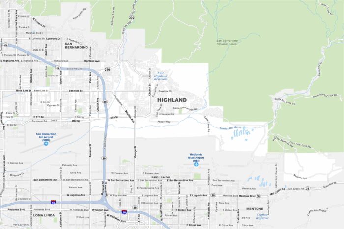 Highland Map California