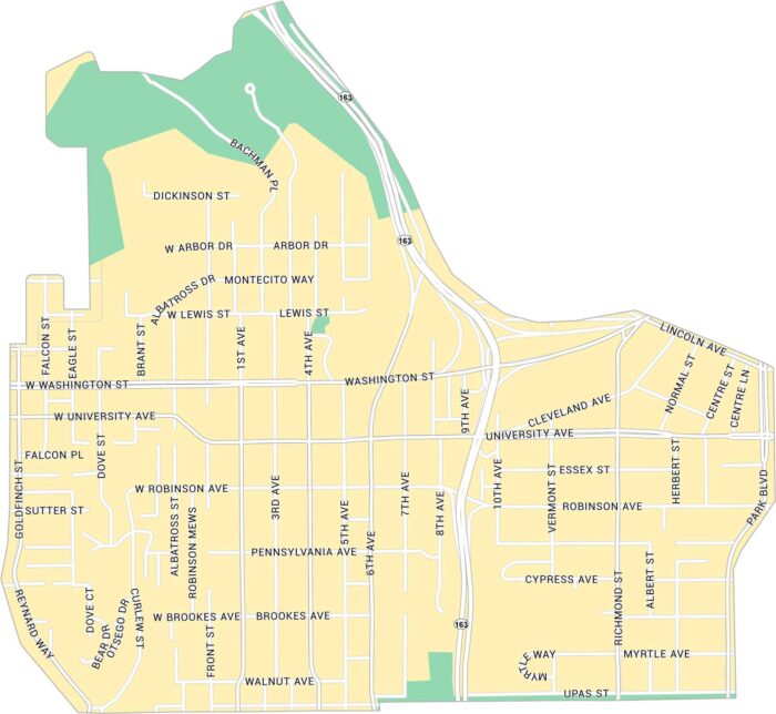 Hillcrest Map San Diego