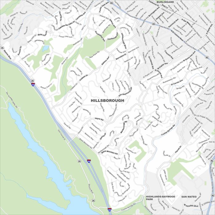 Hillsborough Map California