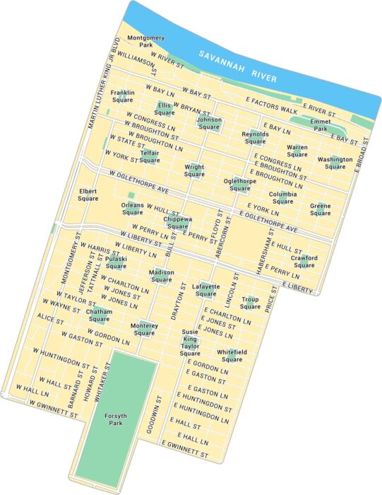 Historic District Map Savannah